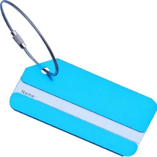 Металлическая багажная бирка, чемодан, металлический самолет, алюминиевый сплав, делается под заказ, с печатью вашего логотипа