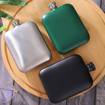 304 stainless steel wine bottle personalized portable outdoor 6 ounce square student water bottle mini red wine glass gift