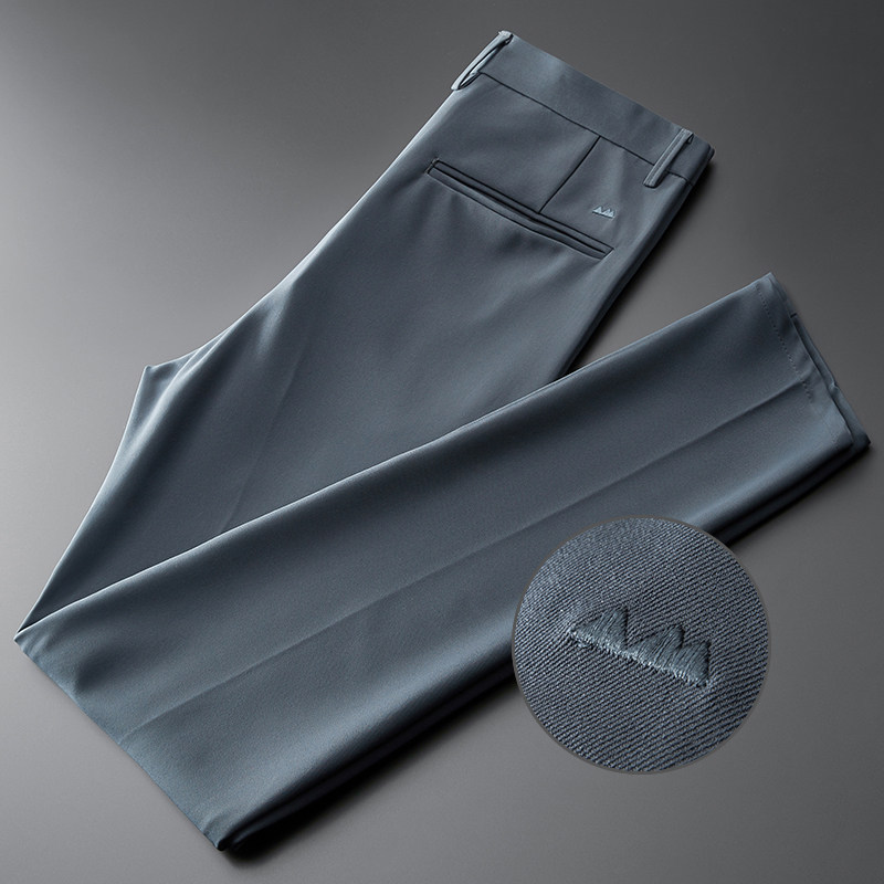 2020 Fall new business casual Western pants male Korean version of the body straight cylinder pants small feet long pants for men's western clothing