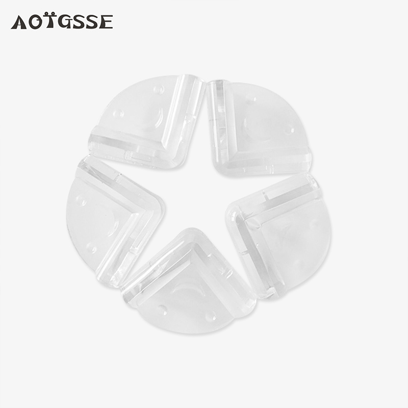 Baby anti-collision angle Anti-bump edging right angle silicone coffee table corner children's thickened anti-collision angle transparent 4 packs