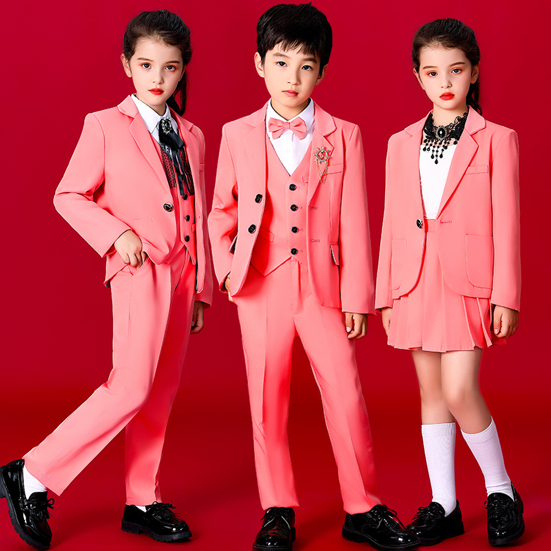 Children's coat suit suit suit piano boy girl girl child small host performing clothes autumn handsome English suit