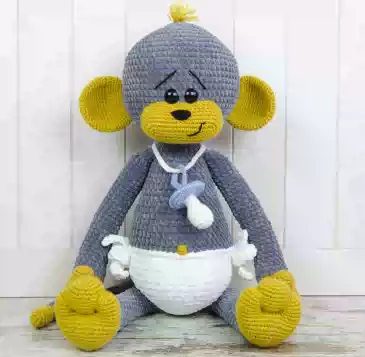 291 monkey weaving drawing doll Chinese graphic crochet electronic figure wool tutorial