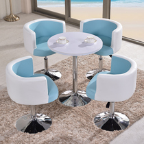 Reception Negotiations table and chairs Combined guests office Internet Red Café Milk Tea Shop 4S Store Sales Office Small Round Table And Chairs