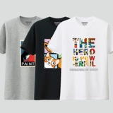 Хлопковая белая летняя трендовая футболка с коротким рукавом, большой размер, свободный крой