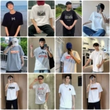 Хлопковая белая летняя трендовая футболка с коротким рукавом, большой размер, свободный крой