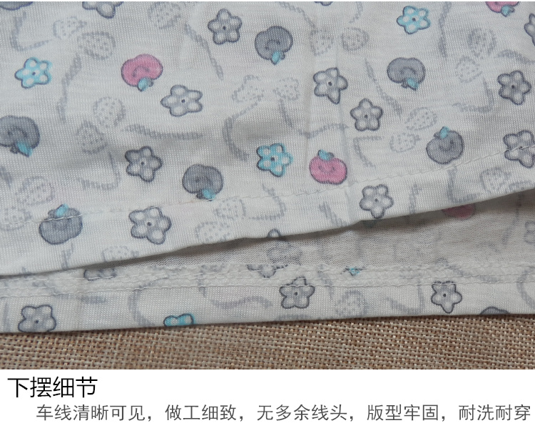 Của phụ nữ đồ ngủ mùa hè mảnh duy nhất ngắn tay cổ tròn cardigan áo sơ mi mỏng phần XL trung niên mẹ nhà dịch vụ áo sơ mi bộ thu đông đẹp cho nữ