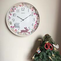 Japan RHYTHM Li Sheng wall clock living room bedroom pastoral color creative fun pendulum CMP547