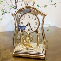 Japan RHYTHM Liseng seat clock Living room office bedroom pendulum fashion atmosphere CRP611