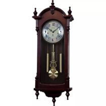 Lisheng RHYTHM wall clock living room villa European-style solid wood music clock pendulum luxury retro CMJ566