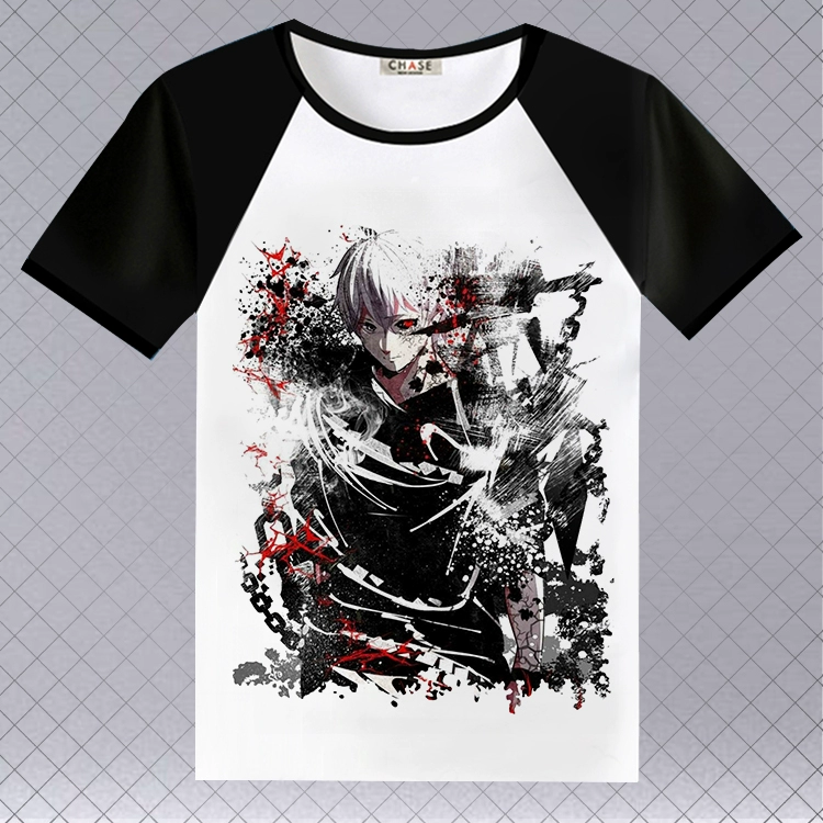 Tokyo Ghouls 金 oul anime Anime áo phông ngắn tay xoay quanh quần áo nam nữ thứ hai nhân dân tệ mùa hè - Carton / Hoạt hình liên quan hình dán dễ thương