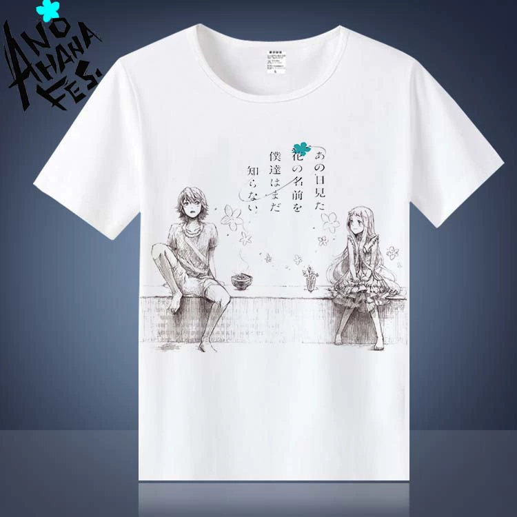 Không ngửi thấy tên của hoa, nụ, mã mặt, trang phục anime, thoáng khí, anime, mùa hè, áo thun ngắn tay - Carton / Hoạt hình liên quan hình dán cute