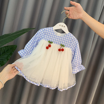 Baby girl skirt autumn dress Western air long sleeve girl dress 1-3-5 years old baby princess dress child puffy gauze