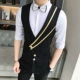 Suit vest nam xu hướng cá tính đa năng Slim phiên bản Hàn Quốc mùa xuân và mùa thu mỏng phần giản dị đẹp trai vest vest - Dệt kim Vest