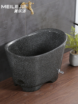 Mop pool ceramic one-key automatic water mop basin bathroom balcony mop sink sink scrub pool small pool
