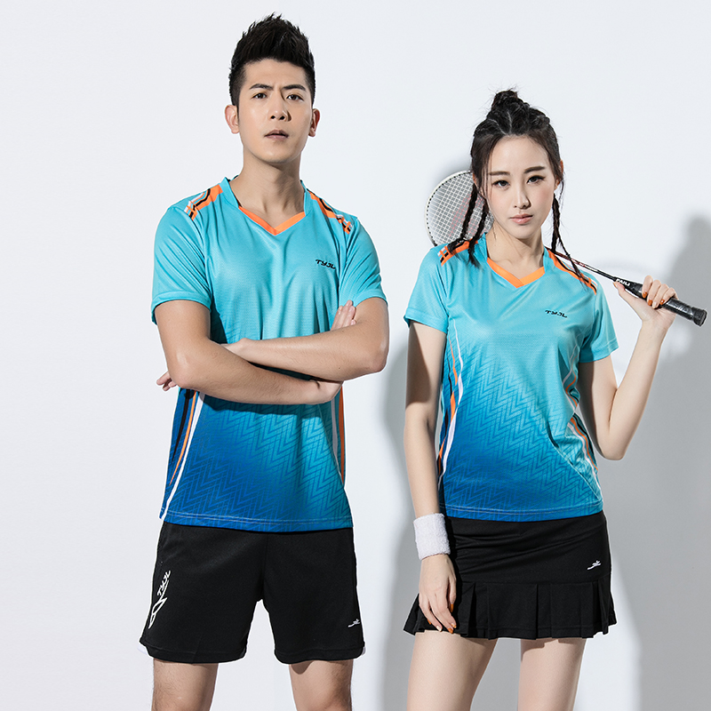 Badminton suits men's and women's short-sleeved tennis suits breathable quick-drying group purchase couple's new badminton clothes