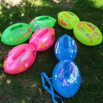 Thickened large adult with fart ball swimming ring Childrens water inflatable fish bubble floating ring double airbag back floating plate