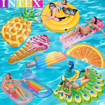 Male and female adult swimming ring Water double floating row Queen inflatable mattress thick childrens Mount pineapple recliner