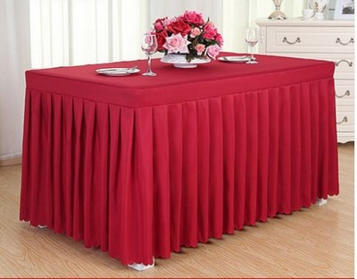 Customized hotel office conference table skirt tablecloth tablecloth exhibition strip sign-in table skirt table cover table cover fabric