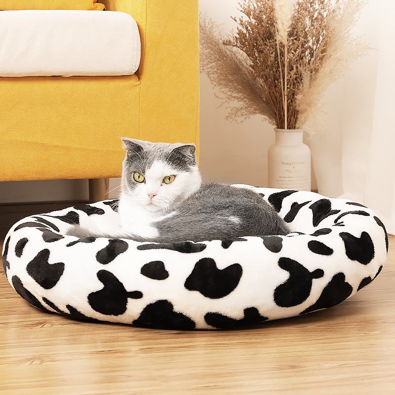 Cat Nest Universal Winter Warm Cat Bed Infant Cat Mat Cat House Villa Semi Enclosed Kitty Sleeping Cowl Nets Red Dog Nest Supplies-Taobao