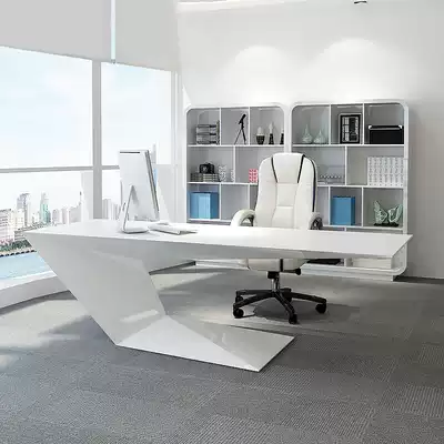 Paint boss table President table Simple modern single large desk Commercial supervisor table Office table and chair combination