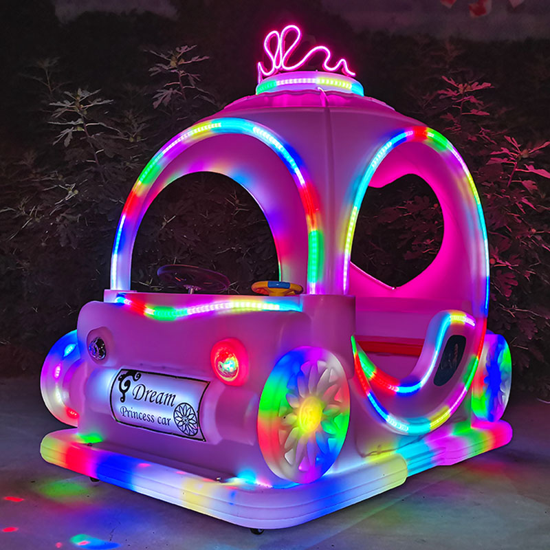 New touch car via body luminous dream Princess Flower Che Square Night Market Stall Child Electric Car Biathlon