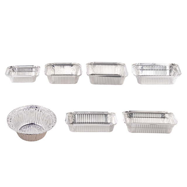 Oven Barbecue Tin Foil Box Rectangular with Lid Insulated Food-Grade Grill Baking Household Disposable Aluminum Foil Lunch Box