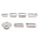 Oven Barbecue Tin Foil Box Rectangular with Lid Insulated Food-Grade Grill Baking Household Disposable Aluminum Foil Lunch Box