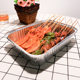 Tin Foil Box Barbecue Rectangular Tin Foil Tray Disposable Thickened High Temperature Resistant Heatable Takeaway Round Tin Foil Box