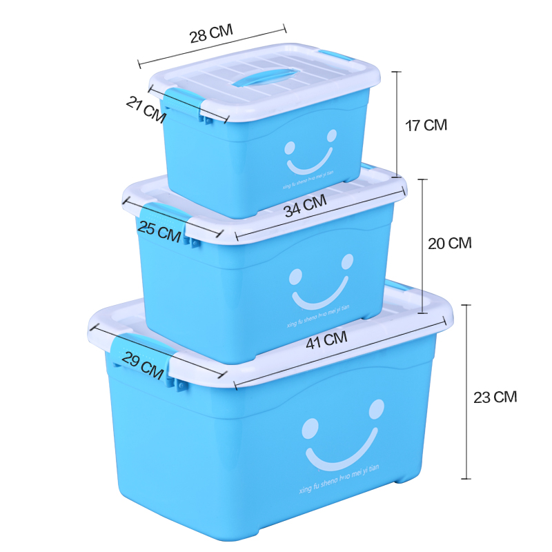 Transparent container box plastic box with cover size handheld storage box