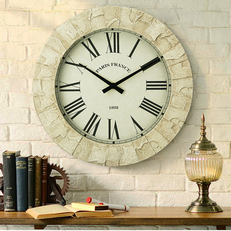 European-style creative clocks Simple fashion modern personality Nordic home country American nostalgic clock wall clock