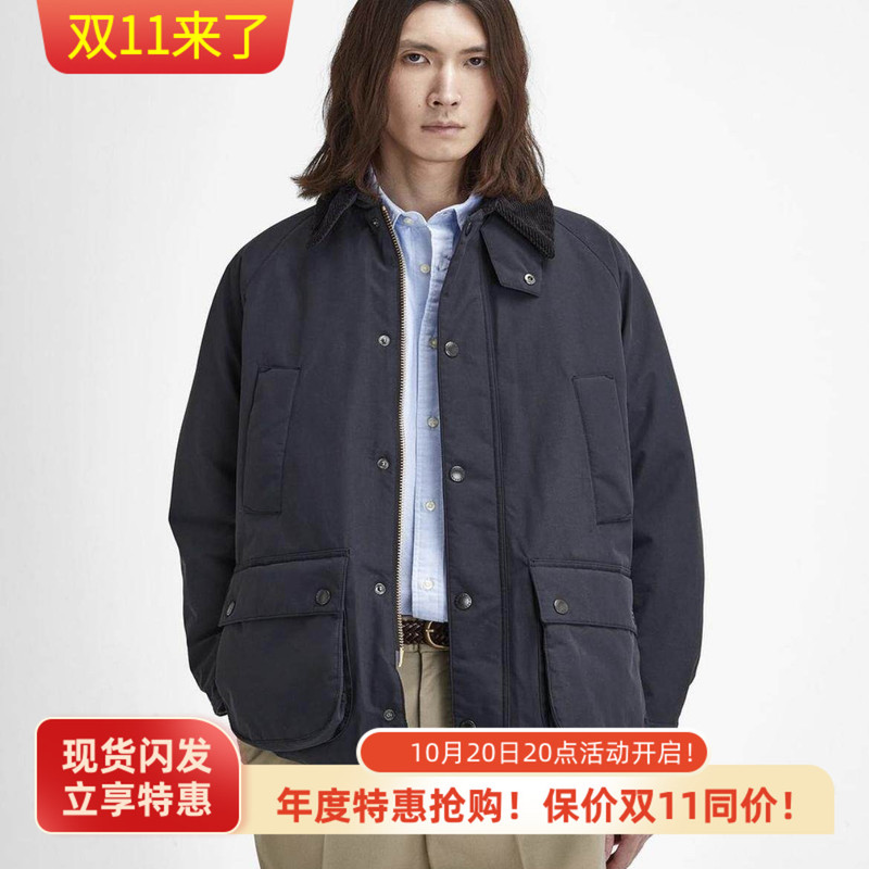 British Barbour Winter Ashby Wax-Free Jacket Casual Coat for Men and Women Loose Fleece-Lined Thickened Autumn and Winter