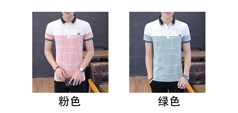 Mùa hè cotton nam ngắn tay áo thun ve áo polo xu hướng nam phiên bản Hàn Quốc áo thun đáy quần áo mới - Polo áo phông nam có cổ