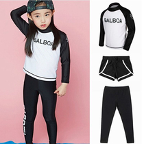 Baby swimsuit Korean childrens swimsuit male and female child split long sleeve sunscreen bathing suit snorkeling jellyfish coat small and medium child