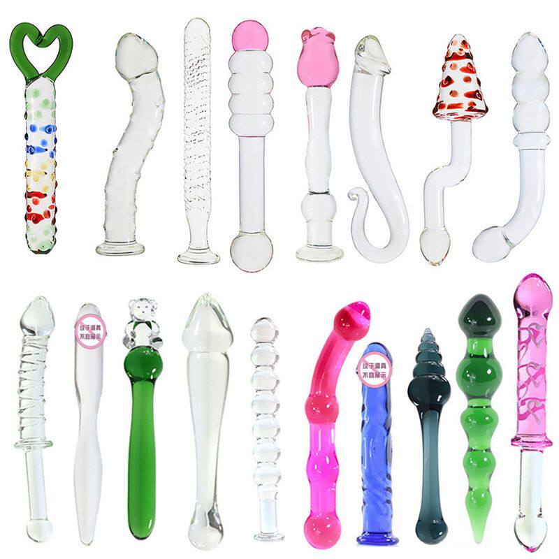 Penis pull bead anal plug G-spot backyard crystal glass men and women masturbation tease sex toys sex tools ice fire stick