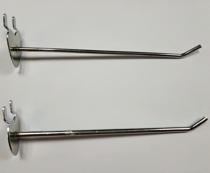 Supermarket shelves Apple hook ornaments Show five gold tool hole plate Hole hole plate single foot hook