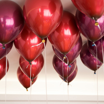 Light luxury metal balloon red bright double layer latex balloon birthday party wedding wedding scene decoration