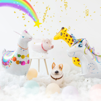 Net red walking balloon walking standing animal pet aluminum film balloon childrens birthday party decoration