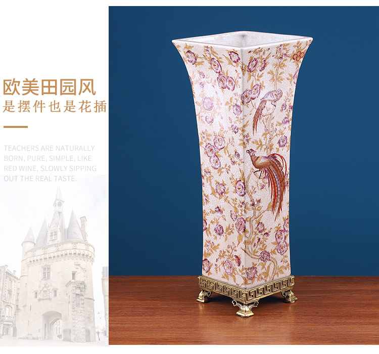 European American creative vases, ceramic flower arranging dried flowers sitting room adornment household example room porch restoring ancient ways furnishing articles