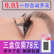 Camellia blossoms one second eyelashes do not disperse roots no rebound 0 03 super soft automatic flowering mink hair flowering