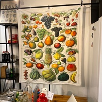 American artist fruit USA Cavallini Palaeoamerican Countryside Background Cloth Hanging