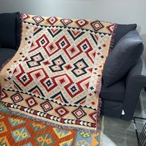 National Wind Bohemian Indian Sofa Blanket Decoration Blanket 40% Cotton 60% Polyester Camp Bazaar Decoration Camping