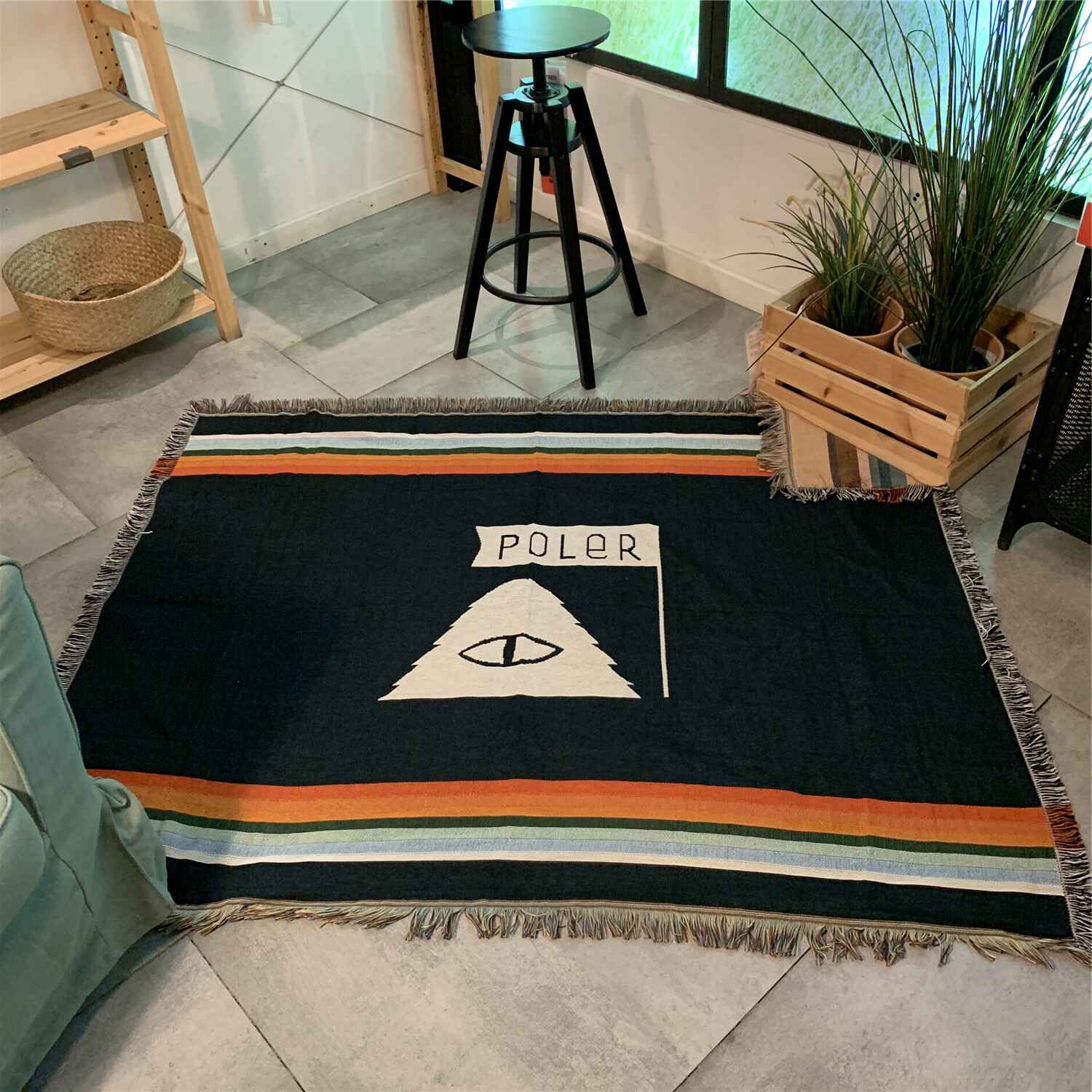 Poler Stuff Outdoor Decorative Blanket Rainbow Picnic Blanket Couch Blanket Blanket camping blanket