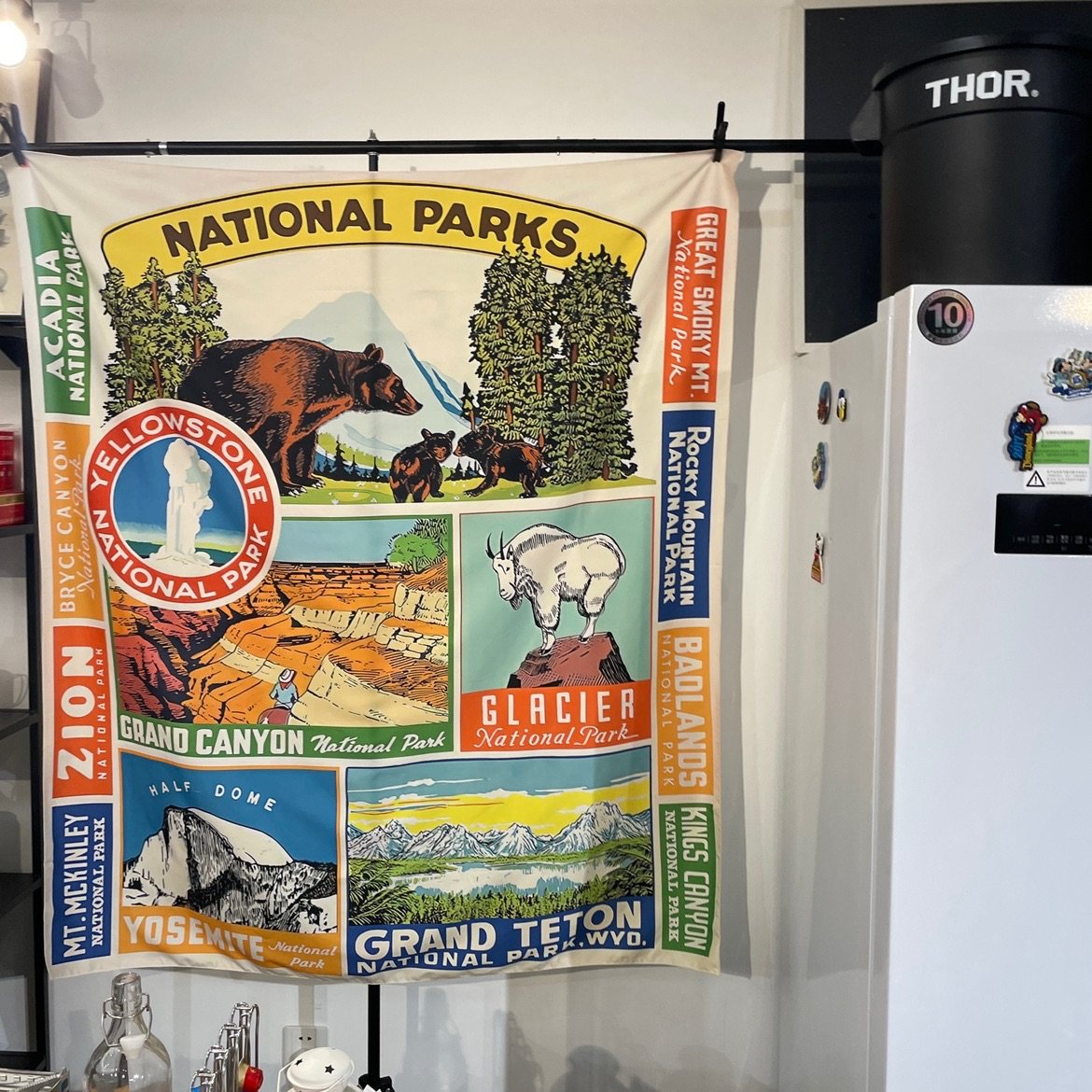 American Cavallini Vintage American Country Background Cloth Cloth Grand Canyon National Park