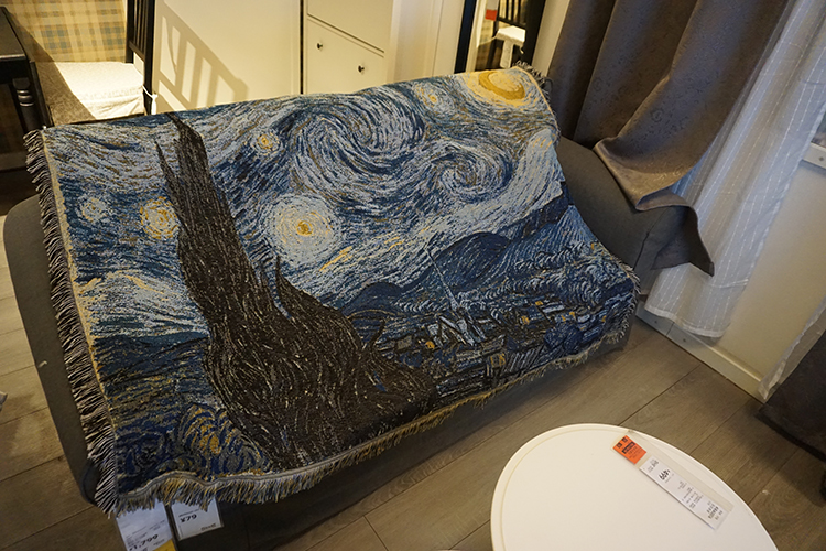 Van Gogh Sơn Dầu Loạt Sofa Chăn Tấm Thảm Đầy Sao Đêm Nghệ Thuật Chăn Trang Trí Chăn Giải Trí Chăn Sao Ins Retro thảm treo tường bản đồ 