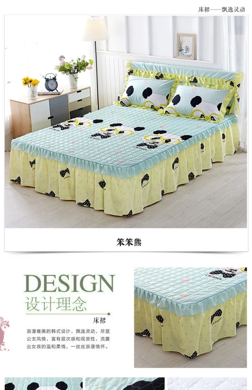Cotton beded quilted Simmons đệm trải giường đơn mảnh bảo vệ 1,5 / 1,8 m cotton bed bed bed cover ga giường viền họa tiết