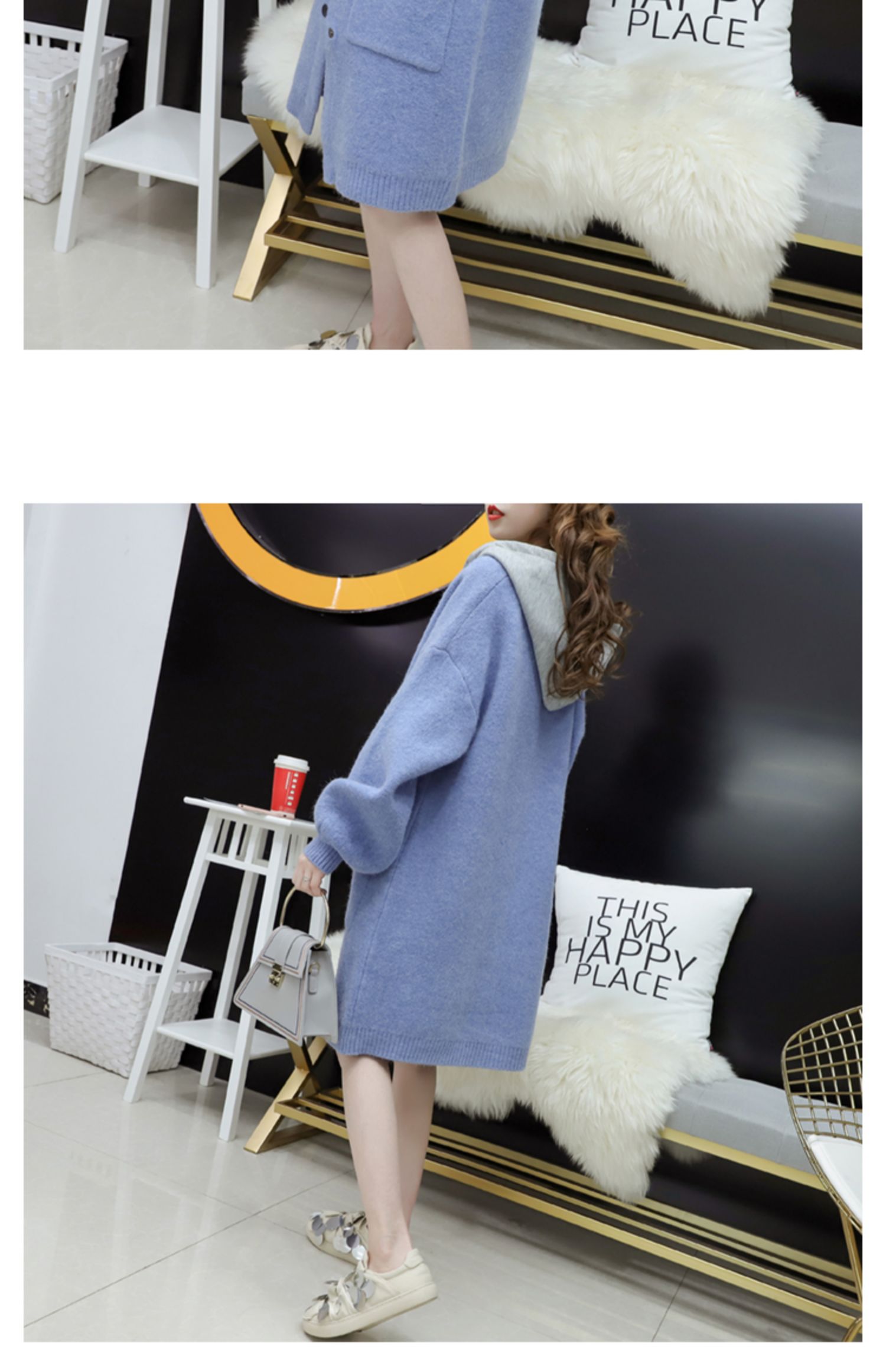 Mùa xuân 2019 phong cách mới rất cổ tích áo khoác nữ dài phần phiên bản Hàn Quốc của áo len dệt kim gió lười - Đan Cardigan đồ nữ đẹp