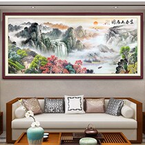 Fuchun mountain residence map cross-stitch embroidery self-embroidered new atmosphere 2020 scenery welcome pine hand-embroidered Chinese full picture