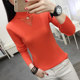 Half-turtle collar slim-fitting bottoming shirt for women in autumn and winter new style sweater fashionable lace versatile top pullover long-sleeved sweater