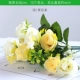 Hoa giả đơn hoa giả hoa hồng nhựa hoa phòng khách trang trí trang trí cầm hoa khô hoa bàn lụa hoa - Trang trí nội thất