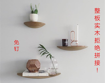 Nordic Creative Solid Wood Semi-circle Shelve Wall more than one Glyph Separator Shop-Like Board Room Display Decorative shelf